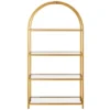 62 In. Arched Brass Finish Bookcase - Henn&Hart 1 62 In. Arched Brass Finish Bookcase - Henn&Hart -Baxton Studio Store GUEST cdaaee0a 45ed 4a7e 871d 6be4efda2468
