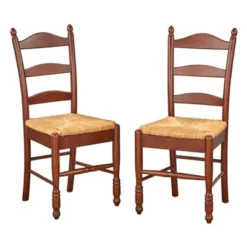 Set Of 2 Ladder Back Dining Chairs - Buylateral 13 Set Of 2 Ladder Back Dining Chairs - Buylateral -Baxton Studio Store GUEST cef36336 776e 4a39 8d8f 21d6897588b9