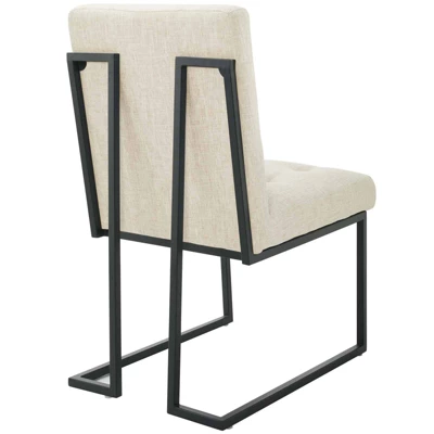 Set Of 2 Privy Stainless Steel Upholstered Fabric Dining Chairs - Modway 5 Set Of 2 Privy Stainless Steel Upholstered Fabric Dining Chairs - Modway - Image 3