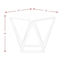 2pc Conner Occasional Coffee Table & End Table Set White - Picket House Furnishings -Baxton Studio Store GUEST d1e35731 4a0d 4403 8b6c b0457c457b14