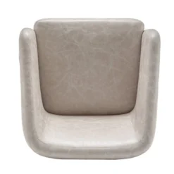 Modern Barrel Chair With Metal Base Faux Leather - WOVENBYRD -Baxton Studio Store GUEST d21fdf4c fc43 4cf3 ae00 a723a826799a