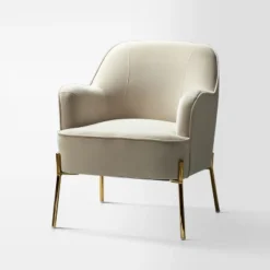 Odo Upholstered Accent Chair Velvet Comfy Living Room Arm Chair | Karat Home -Baxton Studio Store GUEST d3066b95 3599 4aa3 8bf4 46121e898269