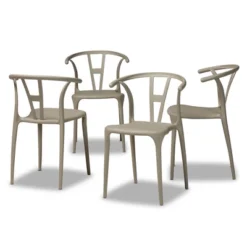 4pc Warner Plastic Dining Chair Set - Baxton Studio -Baxton Studio Store GUEST d35083c4 2ab0 42c6 bc95 b7c1f2b4ea4f