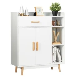 Costway Floor Storage Cabinet Free Standing Cupboard Chest W/1 Drawer 2 Doors 3 Shelves 15 Costway Floor Storage Cabinet Free Standing Cupboard Chest W/1 Drawer 2 Doors 3 Shelves -Baxton Studio Store GUEST d40e4b90 5251 473b bc53 58673cbb4fe1