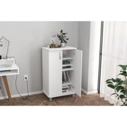 Michigan 2 Door Storage Cabinet White - Polifurniture -Baxton Studio Store GUEST d4f0c490 648f 4c50 8904 d30cc27c980a