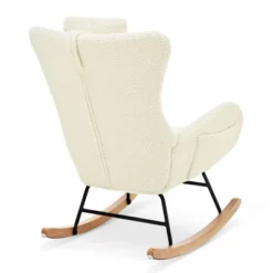 Teddy Tufted Rocking Chair With Rubber Legs - ModernLuxe -Baxton Studio Store GUEST d74883c8 85cc 43ff b818 2cd010c7729a