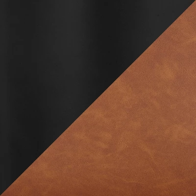 Franklin Armchair With Faux Leather Black/Camel Brown - LumiSource 8 Franklin Armchair With Faux Leather Black/Camel Brown - LumiSource - Image 6