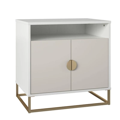 Kelly Accent Cabinet White/Taupe - Paris Hilton X The Novogratz 5 Kelly Accent Cabinet White/Taupe - Paris Hilton X The Novogratz - Image 3