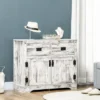 HOMCOM Rustic Storage Cabinet Sideboard With 2 Drawers And 2 Cupboard, Distressed White 2 HOMCOM Rustic Storage Cabinet Sideboard With 2 Drawers And 2 Cupboard, Distressed White -Baxton Studio Store GUEST d8ad926c 2735 4aae 926f 54f79c4695bc