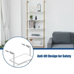 Tangkula 2PCS 5-Tier Ladder Shelf Wood Wall Mounted Display Bookshelf Metal Frame -Baxton Studio Store GUEST d8ee9dc0 50bb 4eb2 a554 6821422d944b
