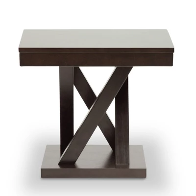 Everdon Modern End Table Dark Brown - Baxton Studio 3 Everdon Modern End Table Dark Brown - Baxton Studio