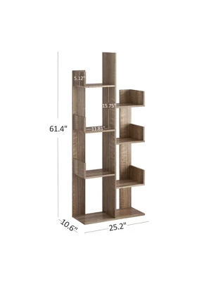 Year Color Rustic Wood Freestanding Industrial Bookshelf For Storage In Bedroom, Living Room, And Office 8 Year Color Rustic Wood Freestanding Industrial Bookshelf For Storage In Bedroom, Living Room, And Office - Image 6