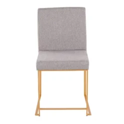 Set Of 2 Highback Fuji Polyester/Steel Dining Chairs Gold/Light Gray - LumiSource 15 Set Of 2 Highback Fuji Polyester/Steel Dining Chairs Gold/Light Gray - LumiSource -Baxton Studio Store GUEST da917e65 4aed 4a25 ba47 3e90bb7c4941