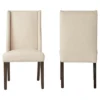 Set Of 2 Harlow Wingback Dining Chair With Nailheads Oatmeal - Inspire Q -Baxton Studio Store GUEST dccc48f5 6d7d 4885 8806 8d6ab5c497d7