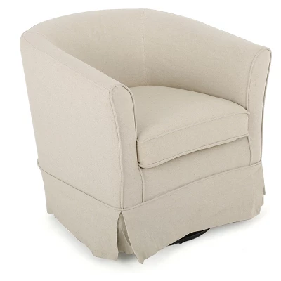 Cecilia Fabric Swivel Club Chair - Christopher Knight Home 7 Cecilia Fabric Swivel Club Chair - Christopher Knight Home - Image 5