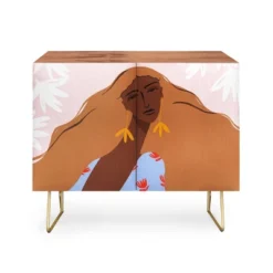 Maritza Lisa Woman Looking Back Credenza - Deny Designs -Baxton Studio Store GUEST de43d291 3e27 48d5 b00e 084751c343a6