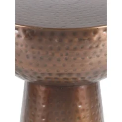 Hammered Metal Drum End Table Bronze - Olivia & May 10 Hammered Metal Drum End Table Bronze - Olivia & May -Baxton Studio Store GUEST de9e7cc7 771d 45ef 89b6 059036a63359