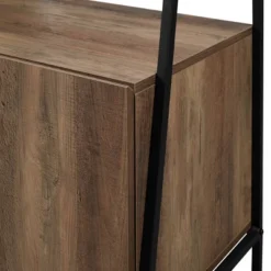 72" Open Shelf And Closed Storage Cabinet Ladder Bookcase - Saracina Home -Baxton Studio Store GUEST ded49d99 27c1 4ea8 a1ba cd985adc4624