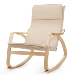 Costway Modern Bentwood Rocking Chair Fabric Upholstered Relax Rocker Lounge Chair GrayBeige 20 Costway Modern Bentwood Rocking Chair Fabric Upholstered Relax Rocker Lounge Chair GrayBeige -Baxton Studio Store GUEST e02d1c58 6085 4a63 b62f 4ca2d00ed6a7