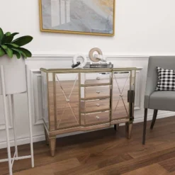 Glam Mirrored Rectangular Storage Cabinet Silver - Olivia & May 33 Glam Mirrored Rectangular Storage Cabinet Silver - Olivia & May -Baxton Studio Store GUEST e036310e 9593 4a93 b91f 507a7037b4c9