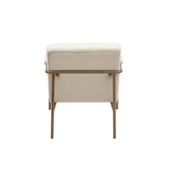 Abbot Upholstered Open Arm Metal Leg Accent Chair Beige - Madison Park -Baxton Studio Store GUEST e092fa50 4a07 417d a629 03f6e5e58890