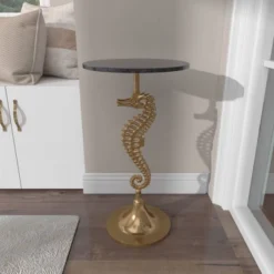 Coastal Seahorse Accent Table Gold - Olivia & May -Baxton Studio Store GUEST e14d88f1 eaa9 4a3d 8dc6 c4159e002f59