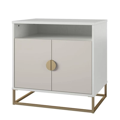 Kelly Accent Cabinet White/Taupe - Paris Hilton X The Novogratz 6 Kelly Accent Cabinet White/Taupe - Paris Hilton X The Novogratz - Image 4