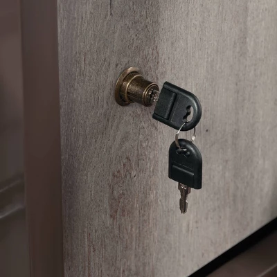 72.047" Manhattan Gate Narrow 2 Shelf Storage Tower Bookcase Mystic Oak - Sauder 6 72.047" Manhattan Gate Narrow 2 Shelf Storage Tower Bookcase Mystic Oak - Sauder - Image 4