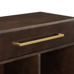 42.25" Juno Record Storage Cube Bookcase Dark Brown - Crosley -Baxton Studio Store GUEST e4543381 d6ec 4e77 b9da 755cd94421be