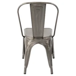 Set Of 2 Oregon Industrial Dining Chair Metal/Silver Gloss - LumiSource -Baxton Studio Store GUEST e476489a 446c 48cb 8d43 e456074fbcff