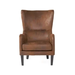 Lorenzo Studded Club Chair Brown - Christopher Knight Home -Baxton Studio Store GUEST e4826227 44ed 4119 9291 3d4e24d881ff