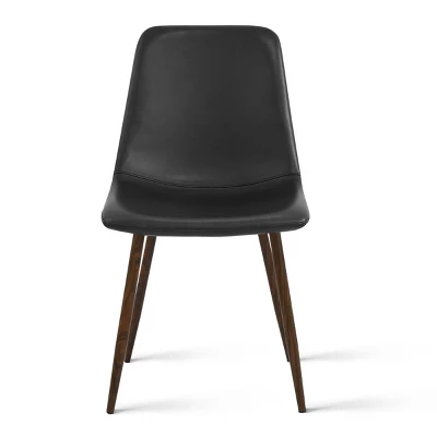 Set Of 4 Bingo Faux Leather Dining Chair Walnut Leg-Maison Boucle 6 Set Of 4 Bingo Faux Leather Dining Chair Walnut Leg-Maison Boucle - Image 4