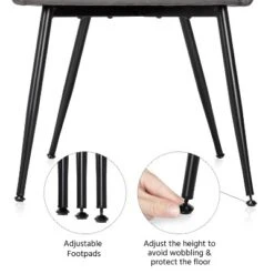 Yaheetech Set Of 2 Velvet Fabric Dining Chairs With Metal Legs -Baxton Studio Store GUEST e63cb352 d844 4761 905c 50d86d09ec89