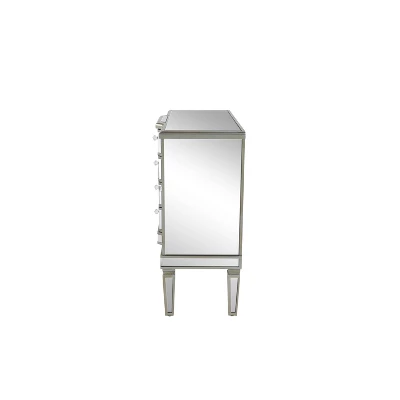 Glam Mirrored Rectangular Storage Cabinet Silver - Olivia & May 11 Glam Mirrored Rectangular Storage Cabinet Silver - Olivia & May - Image 9