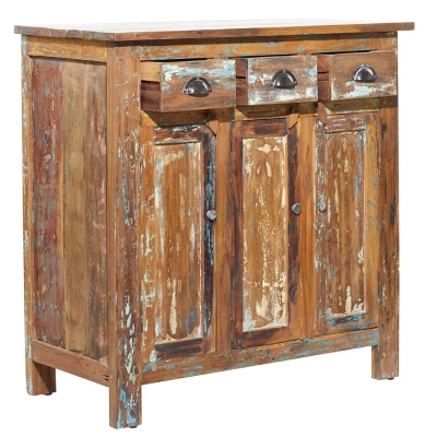 Rustic Wood Cabinet Chestnut Brown - Olivia & May 14 Rustic Wood Cabinet Chestnut Brown - Olivia & May - Image 12