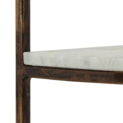 33.5" Bainville Modern Glam Handcrafted Marble Half Round Etagere Bookcase Natural White/Antique Brass - Christopher Knight Home 9 33.5" Bainville Modern Glam Handcrafted Marble Half Round Etagere Bookcase Natural White/Antique Brass - Christopher Knight Home -Baxton Studio Store GUEST e8e9bc5f cfde 4ca6 8d2c 47465c627aa2