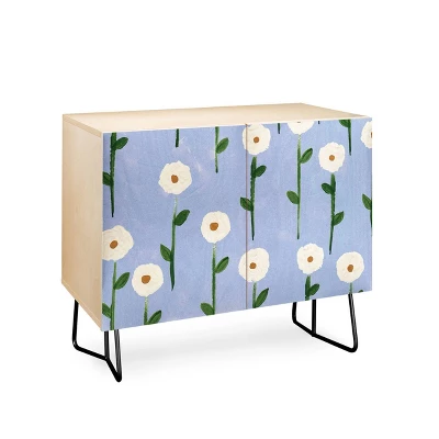 Reves Et Histoires Cute Little Flowers Black Legged Credenza - Deny Designs 4 Reves Et Histoires Cute Little Flowers Black Legged Credenza - Deny Designs - Image 2