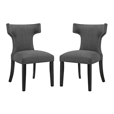 Set Of 2 Curve Dining Side Chair Fabric - Modway 8 Set Of 2 Curve Dining Side Chair Fabric - Modway - Image 6