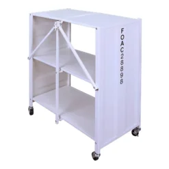 35" Conlig Steel Folding Bookcase With Wheels - MiBasics -Baxton Studio Store GUEST eeb924d2 55c0 402d 929a 8e9bd293dfb5