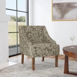 Classic Swoop Arm Chair Jacobean Print Brown - HomePop 14 Classic Swoop Arm Chair Jacobean Print Brown - HomePop -Baxton Studio Store GUEST eed06906 1442 4b90 83bd 3c4b85d6b674