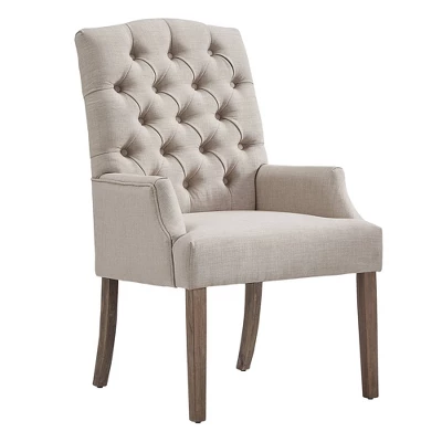 Raghnaid Distressed Tufted Linen Dining Chair - Inspire Q 11 Raghnaid Distressed Tufted Linen Dining Chair - Inspire Q - Image 9