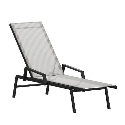 Flash Furniture Brazos Adjustable Chaise Lounge Chair With Arms, All-Weather Outdoor Five-Position Recliner 15 Flash Furniture Brazos Adjustable Chaise Lounge Chair With Arms, All-Weather Outdoor Five-Position Recliner - Image 13
