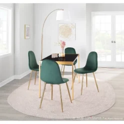 Set Of 2 Pebble Contemporary Dining Chairs Gold/Green - LumiSource -Baxton Studio Store GUEST f51c6f95 758b 4dd8 8322 e7572bc5b00b