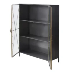 Richard Carter Display Metal Cabinet Gun Metal Antique Gold - StyleCraft 11 Richard Carter Display Metal Cabinet Gun Metal Antique Gold - StyleCraft -Baxton Studio Store GUEST f5ebbbb9 b15e 47bc a733 94cfdc85ab87