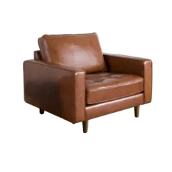 Hobbes Mid-Century Leather Armchair - Abbyson Living -Baxton Studio Store GUEST f677eb97 adbd 4dc3 97af e4adfb3aa063