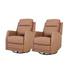 Artful Living Design Ofelia Swivel Set Of 2 Recliners -Baxton Studio Store GUEST f69d624b 45db 4b13 9889 ed8a09c06d2e