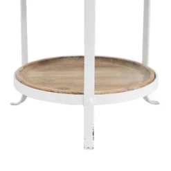 Farmhouse 3 Tiered Metal Accent Table White - Olivia & May -Baxton Studio Store GUEST f6ffe702 4f41 4a20 995f ceff4b70774a