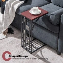 Costway 1PC2 PCS C-Shaped Side Sofa Narrow Snack Table For Living Room Bedroom Small Space 19 Costway 1PC2 PCS C-Shaped Side Sofa Narrow Snack Table For Living Room Bedroom Small Space -Baxton Studio Store GUEST f76c5016 f942 44ee b3e9 0b2d9c795ad7