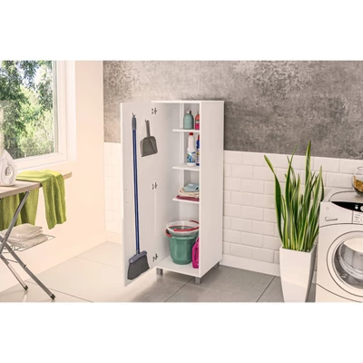 Paris 1 Door Storage Cabinet White - Polifurniture 5 Paris 1 Door Storage Cabinet White - Polifurniture - Image 3