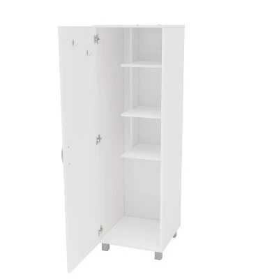 Paris 1 Door Storage Cabinet White - Polifurniture 3 Paris 1 Door Storage Cabinet White - Polifurniture